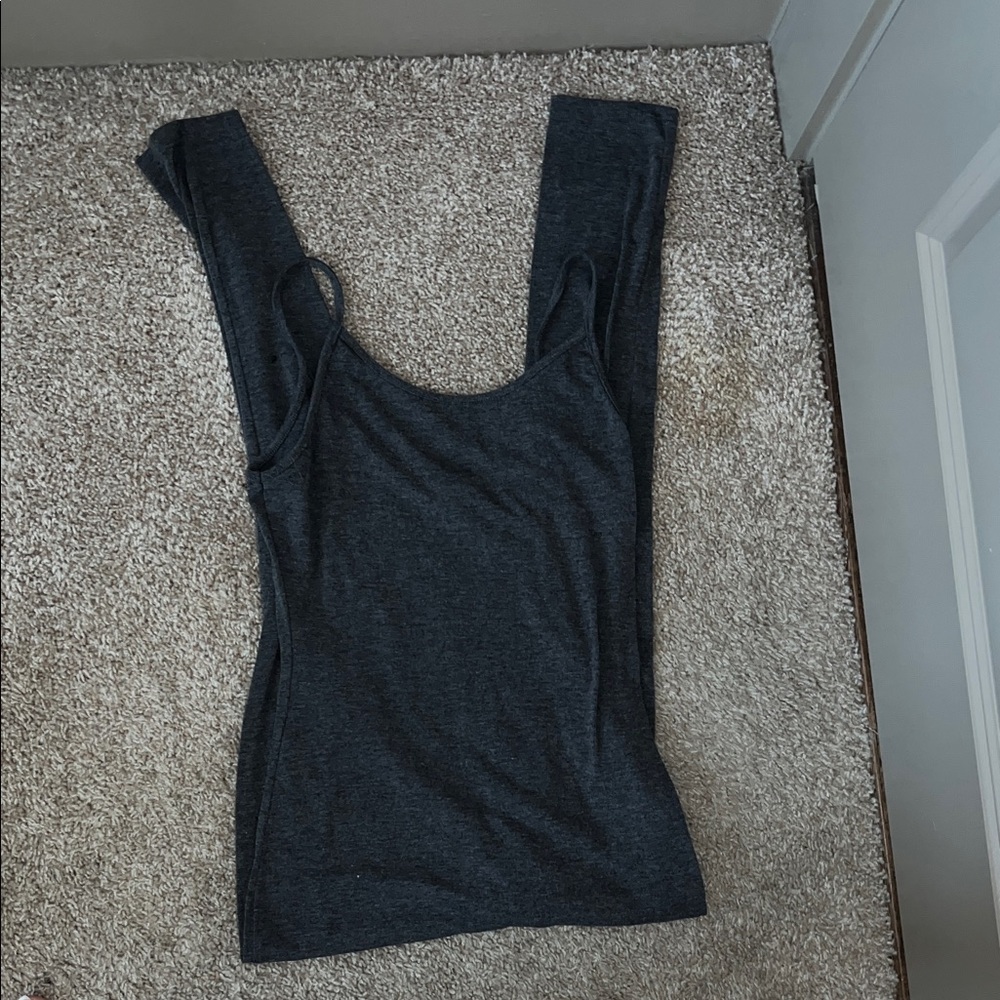 Fashion Nova Charcoal Gray Romper